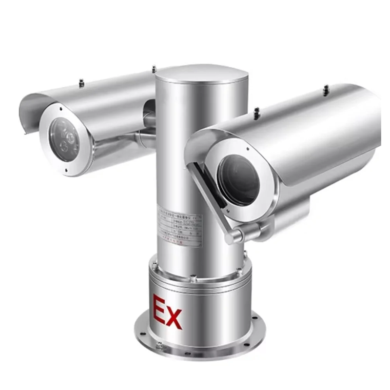 SWGJ dual head explosion proof PTZ camera station with stainless steel housing